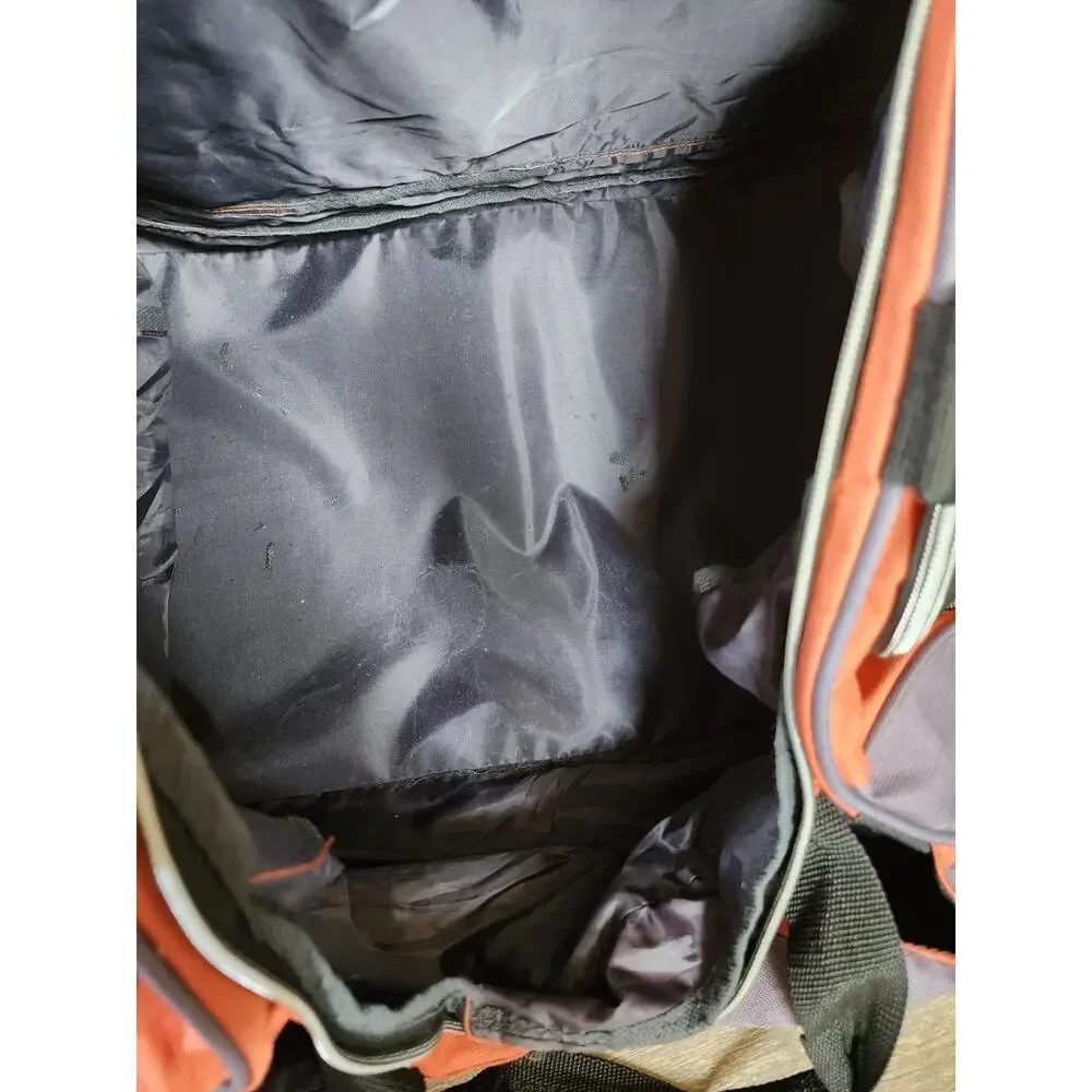 Large Jeep Duffle Travel Luggage Bag Rugged Orange, Black & Gray 20” X 9” X 12”